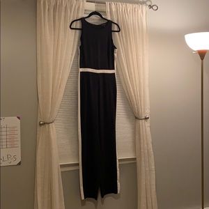 Banana republic black and white jumpsuit